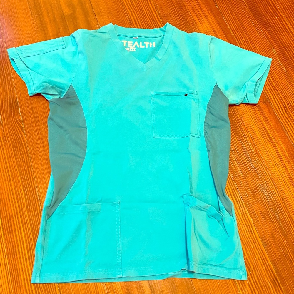 Benefit XS Stealth and Helix scrub tops Teal